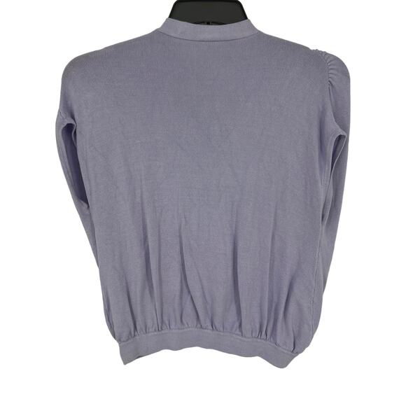 Anthropologie Rambuteau Lavender Purple V Neck Surplus Sweater Shell Medium - Picture 8 of 12
